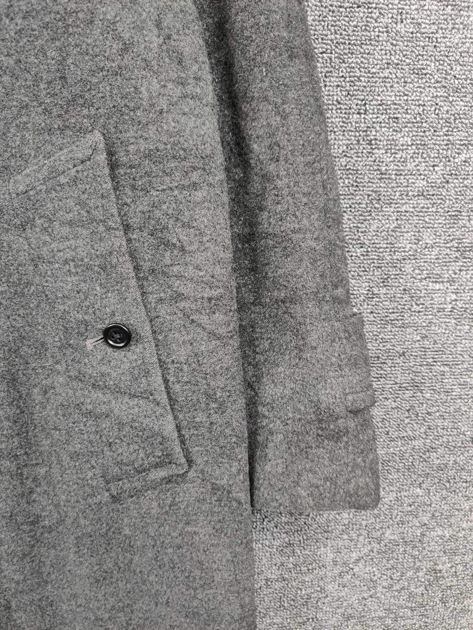 Burberry Vintage Burberrys Herringbone Wool Long Coat Size US L / EU 52-54 / 3 - 3 Thumbnail