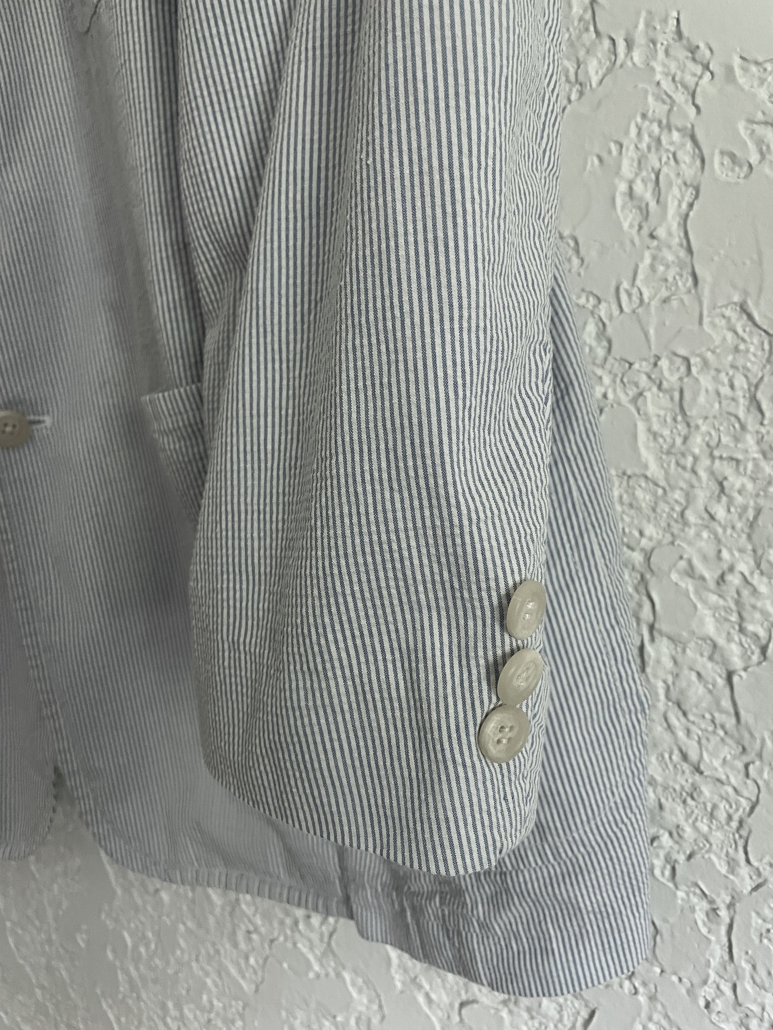 Polo Ralph Lauren 🔥 Polo Ralph Lauren® RARE 80s Seersucker Cotton Blazer Size 44R - 3 Thumbnail