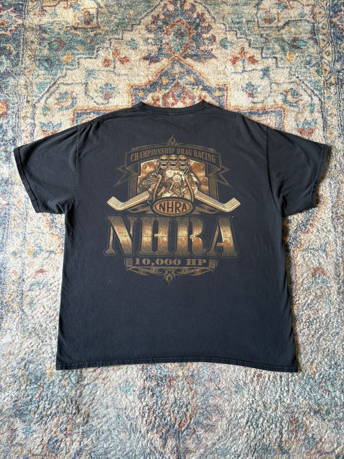 Vintage Vintage NHRA Racing Skulls T-shirt Size XL Size US XL / EU 56 / 4 - 2 Thumbnail