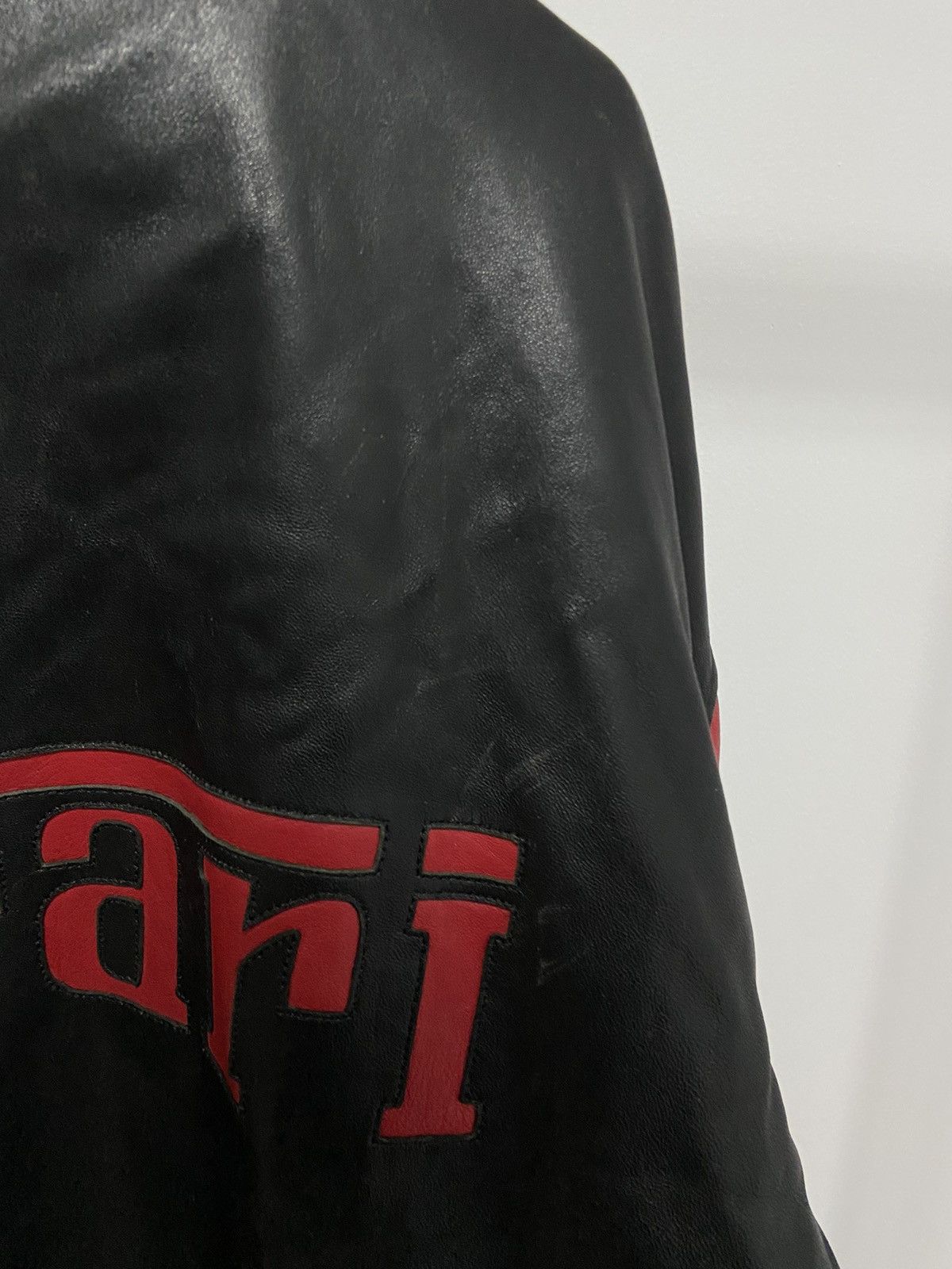 Ferrari × Vintage Ferrari Leather Bomber Jacket Vintage Big Logo Size US XXL / EU 58 / 5 - 14 Thumbnail
