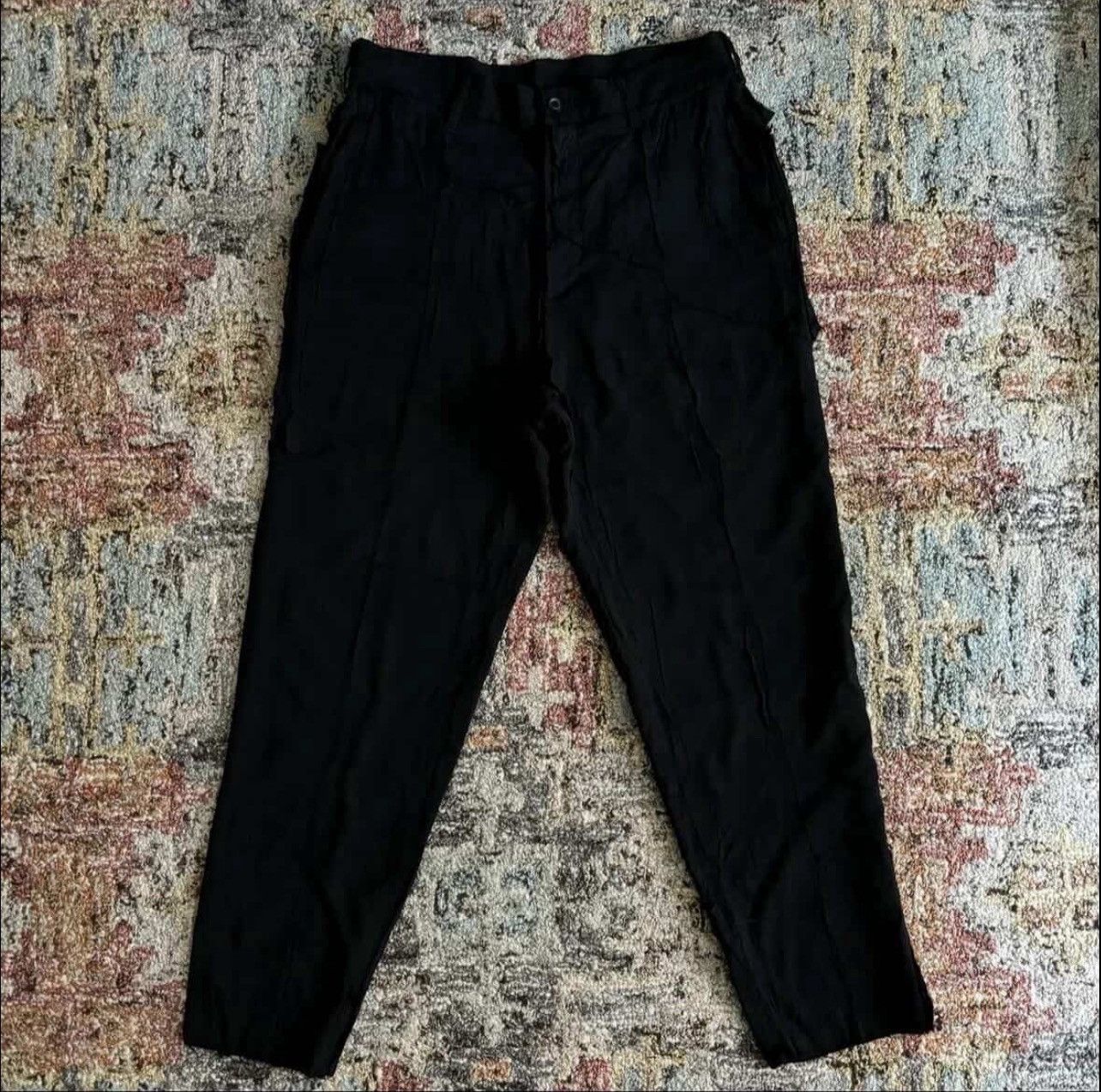 Yohji Yamamoto B by Yohji Yamamoto AW18 Distressed Patchwork Trousers Size US 30 / EU 46 - 1 Thumbnail