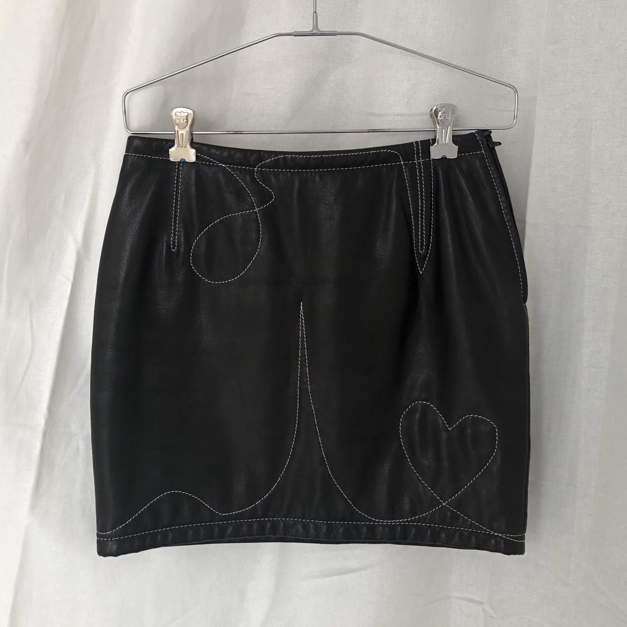 Moschino Moschino Leather Mini Skirt Size 27" / US 4 / IT 40 - 3 Thumbnail
