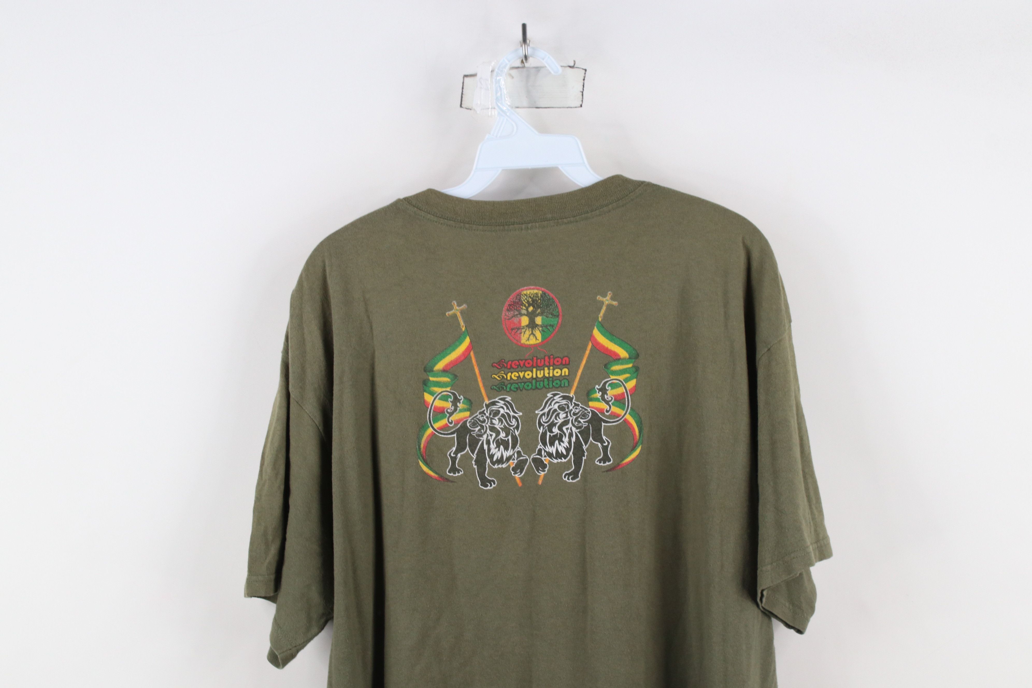Vintage Vintage 90s Y2K Streetwear Lion of Judah Rastafari T-Shirt Size US XL / EU 56 / 4 - 14 Thumbnail