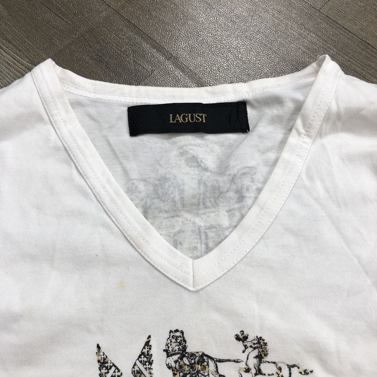 If Six Was Nine × Japanese Brand × Le Grande Bleu (L.G.B.) 2000s Lagust Skulls Cross Poem Goa LGB Studded Longsleeve Size US M / EU 48-50 / 2 - 6 Thumbnail