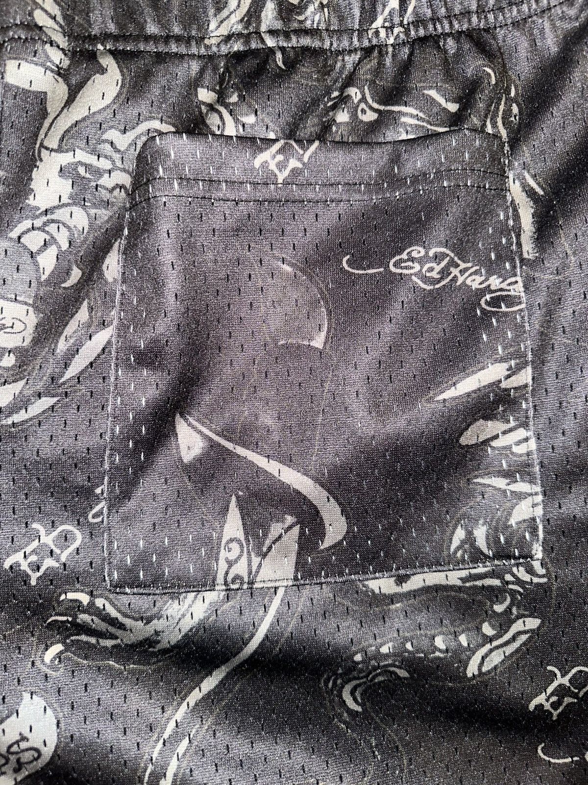 Ed Hardy Ed Hardy Mesh Shorts Mens XL Black Tattoo Graphic Y2K 2000s Size US 36 / EU 52 - 7 Thumbnail