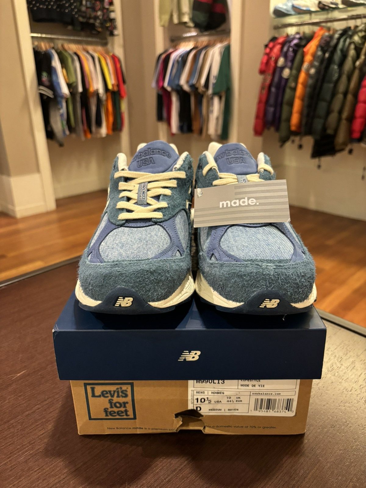 Levi's × New Balance New Balance 990v3 MiUSA Levi's Denim Size US 10.5 / EU 43-44 - 5 Thumbnail