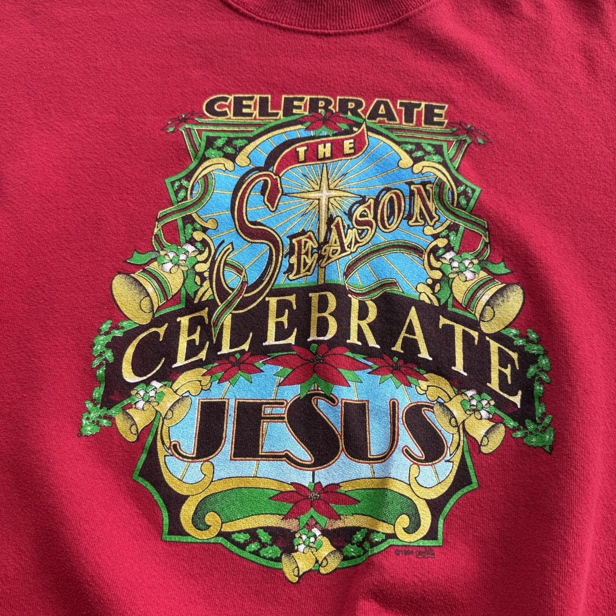Lee Vintage 1994 Celebrate Jesus Christmas Sweatshirt Size US XL / EU 56 / 4 - 2 Thumbnail