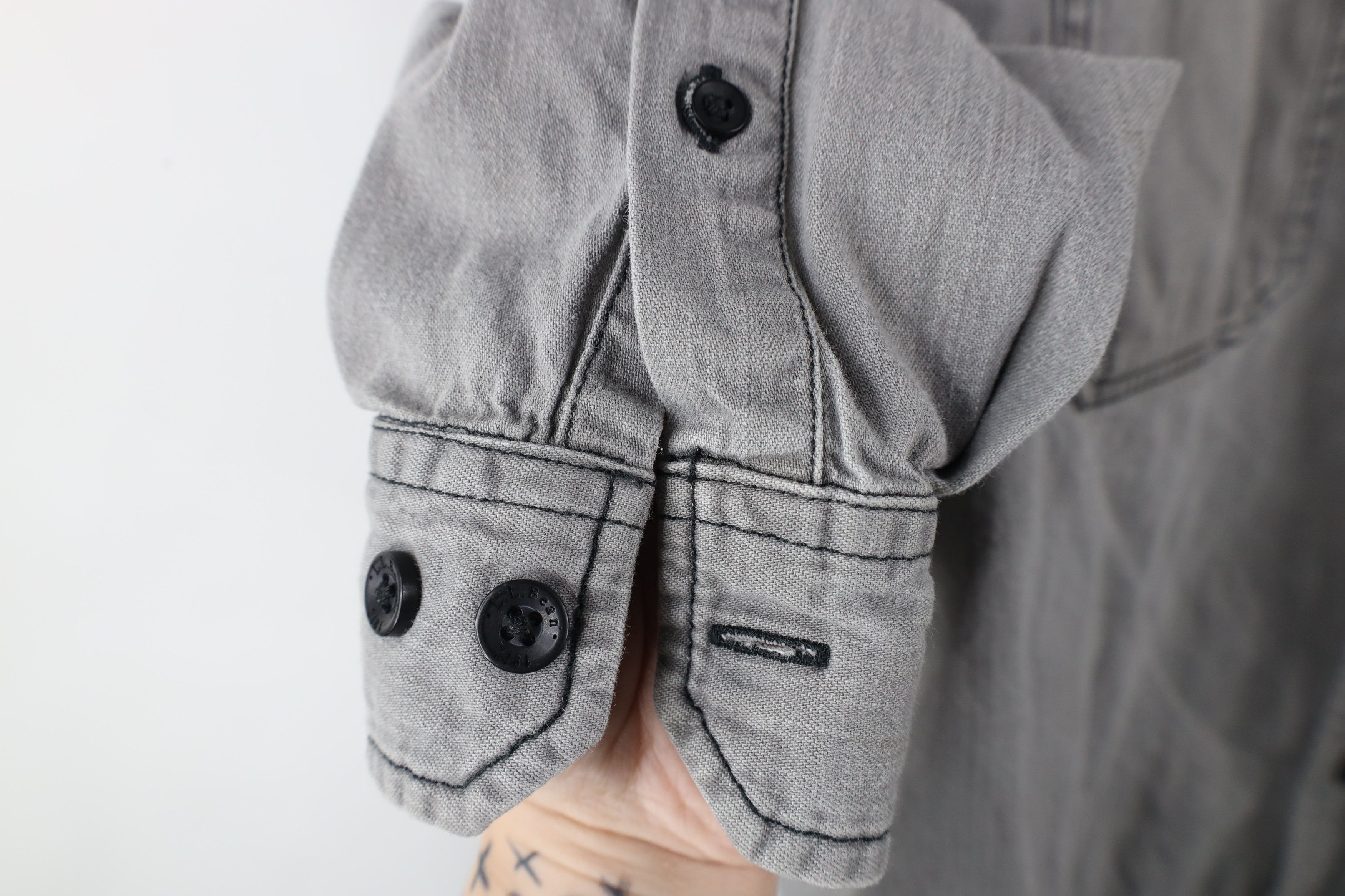 L.L. Bean × Vintage Vintage 90s LL Bean Stonewash Denim Jean Button Shirt Gray Size US XL / EU 56 / 4 - 6 Thumbnail