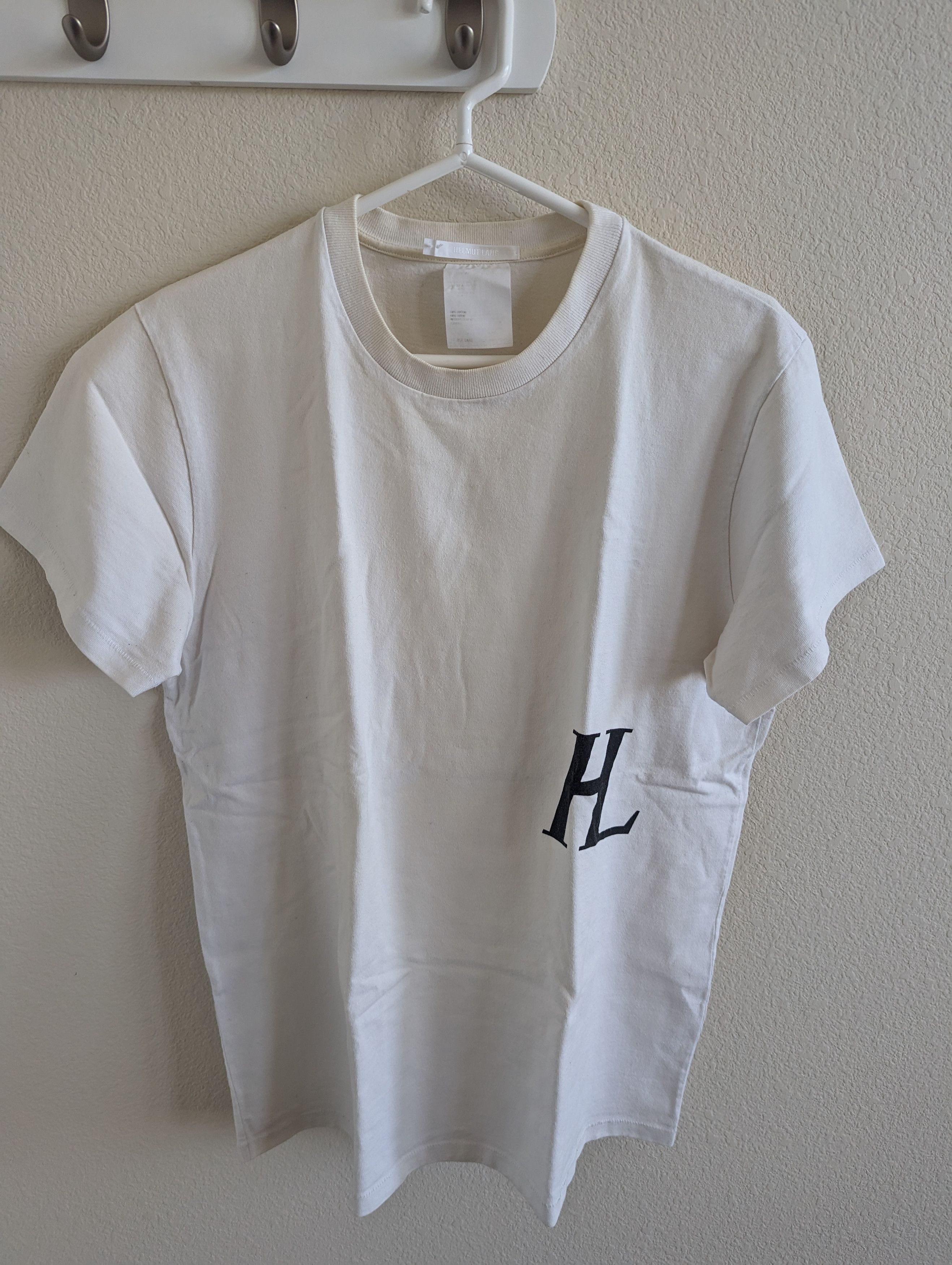 Helmut Lang Helmut Lang Offset Logo Tee Size US XL / EU 56 / 4 - 1 Thumbnail