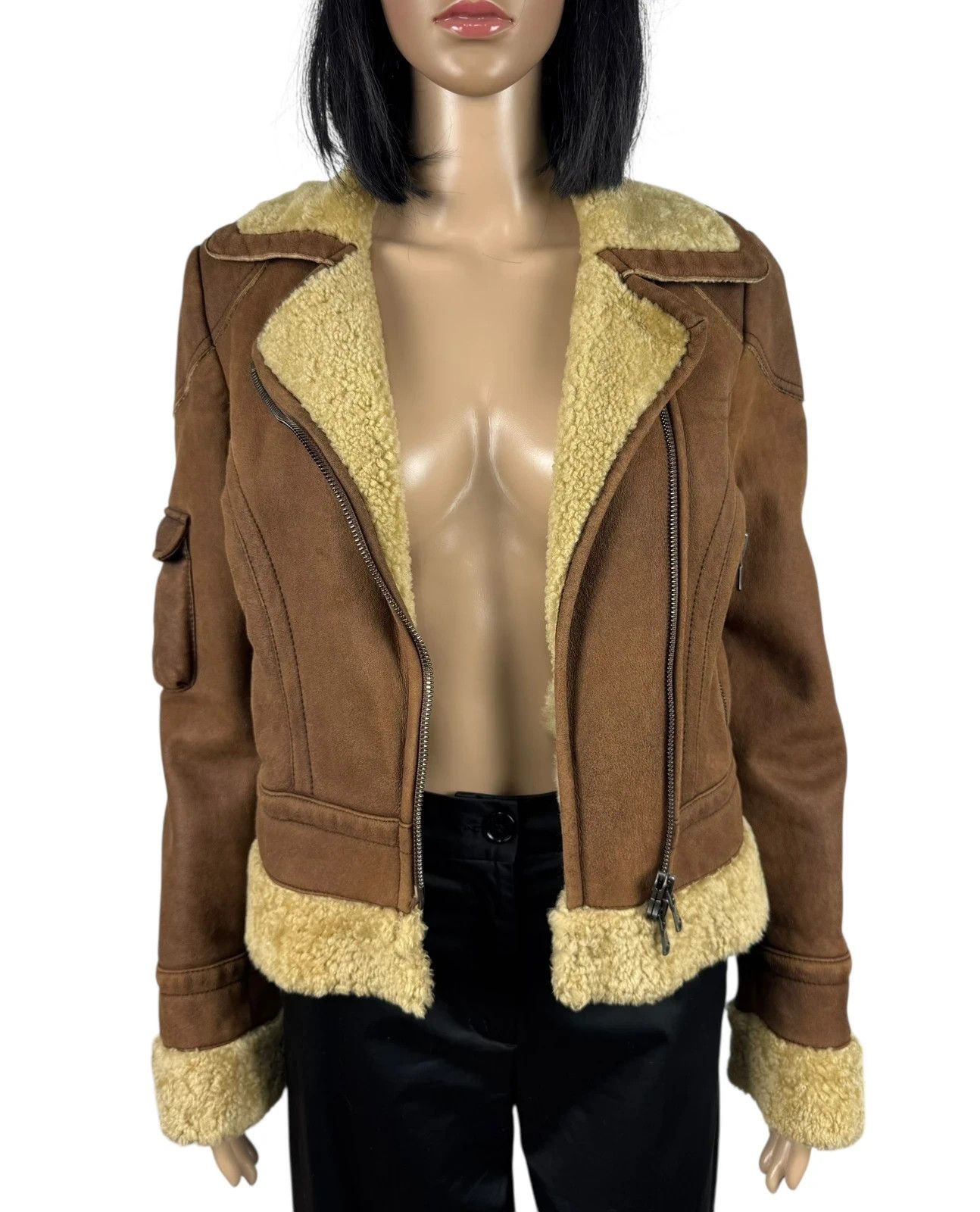 Tod's Tod’s Genuine Leather Shearling Biker Jacket size 44 Size M / US 6-8 / IT 42-44 - 11 Thumbnail