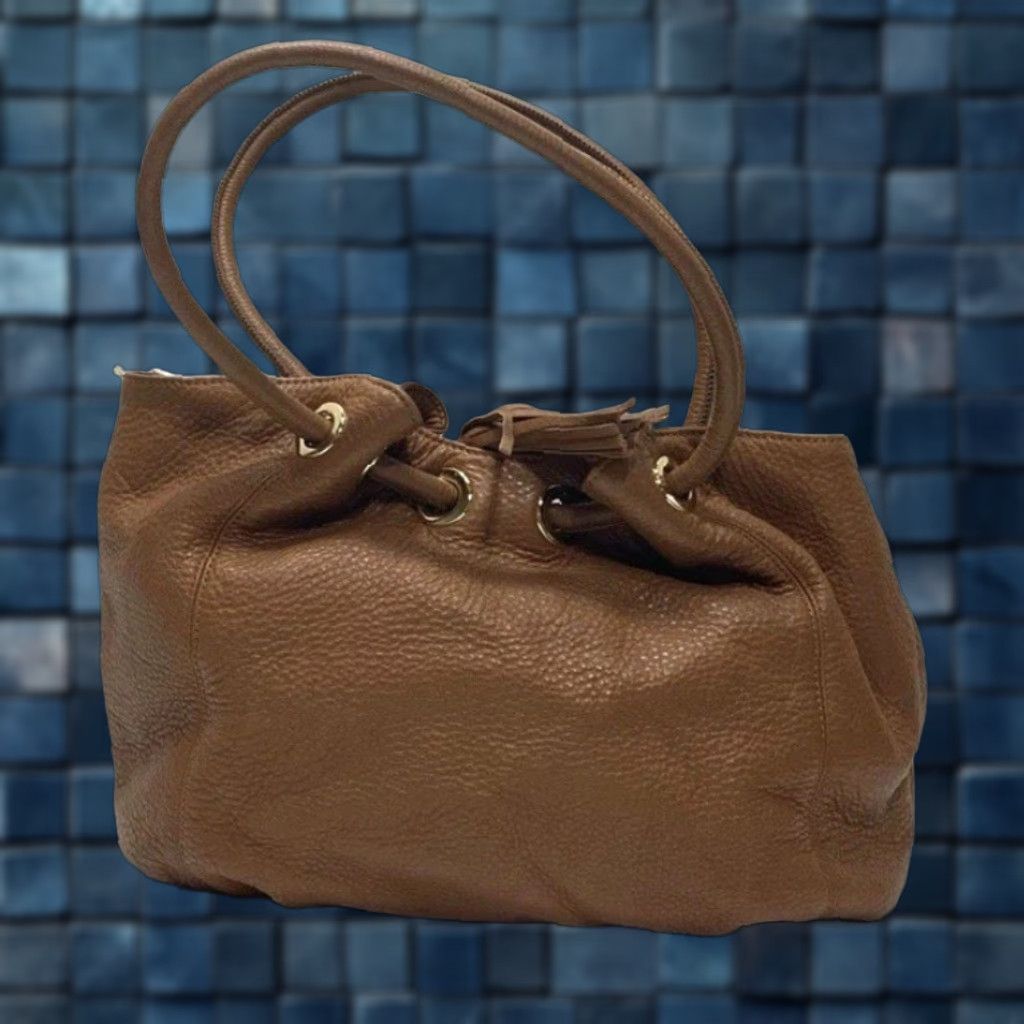 Michael Kors Women’s Michael Kors MK Astor Ring Designer Hobo Bag Brown Leather HandBag Purse Size ONE SIZE - 1 Thumbnail