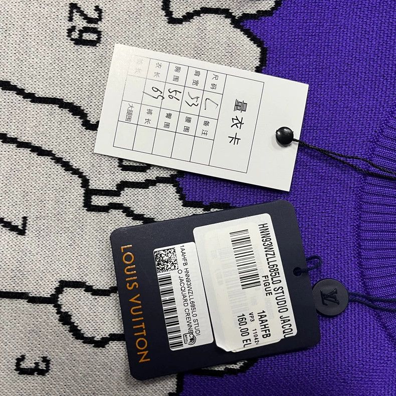 Louis Vuitton louis vuitton Purple stick figure logo jacquard cartoon tur Size US M / EU 48-50 / 2 - 5 Thumbnail