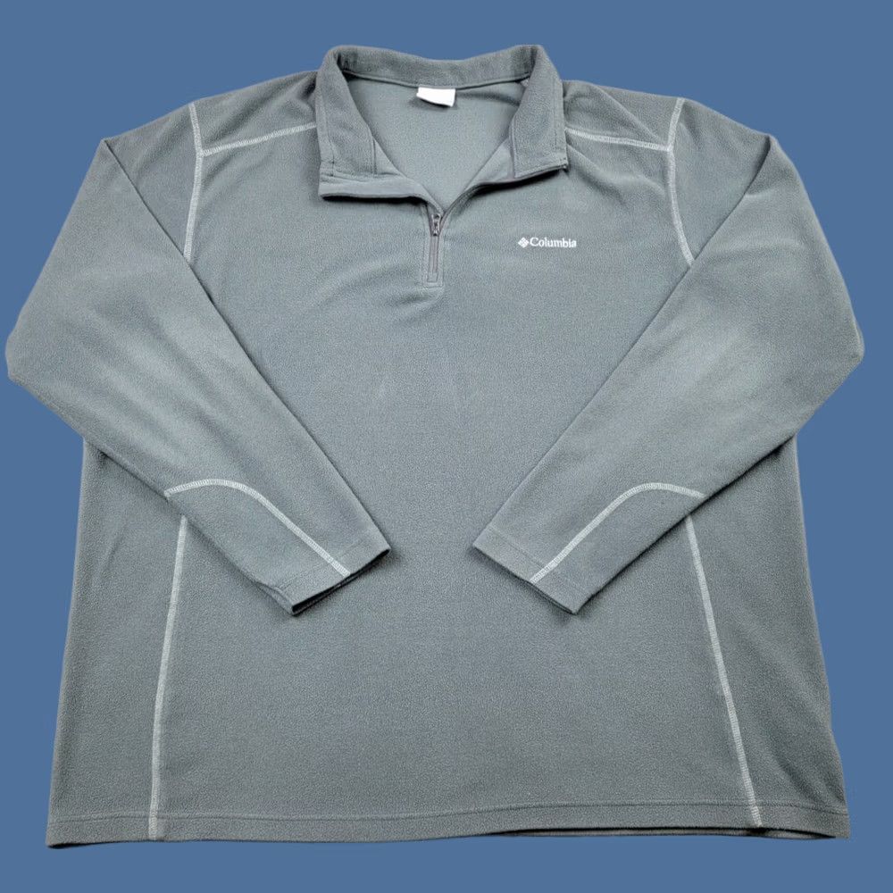 Logo 7 Columbia Fleece 1/4 Zip Pullover Mens 2XL Gray Outdoor Embroidered Logo Sweatshirt Shirt Size US XXL / EU 58 / 5 - 1 Thumbnail