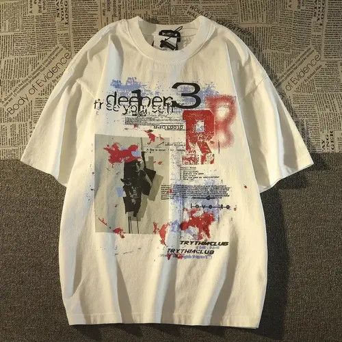 VIBE Street Hip Hop Fine Print Casual Short Sleeve T-Shirt Size US M / EU 48-50 / 2 - 5 Thumbnail