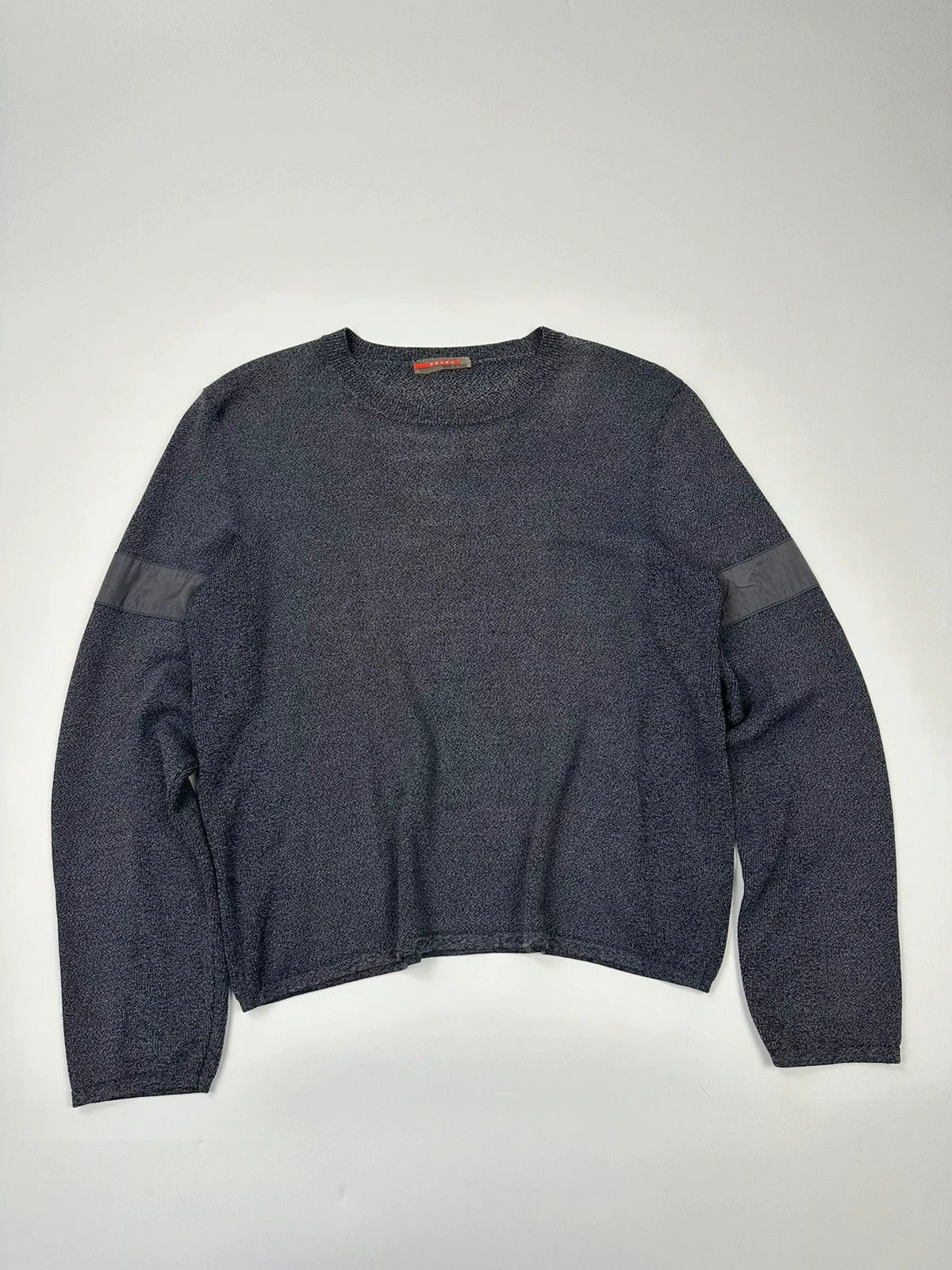 Prada Prada Sport SS2000 Heavy Nylon Grey Heathered Knit Sweater Size US M / EU 48-50 / 2 - 1 Thumbnail