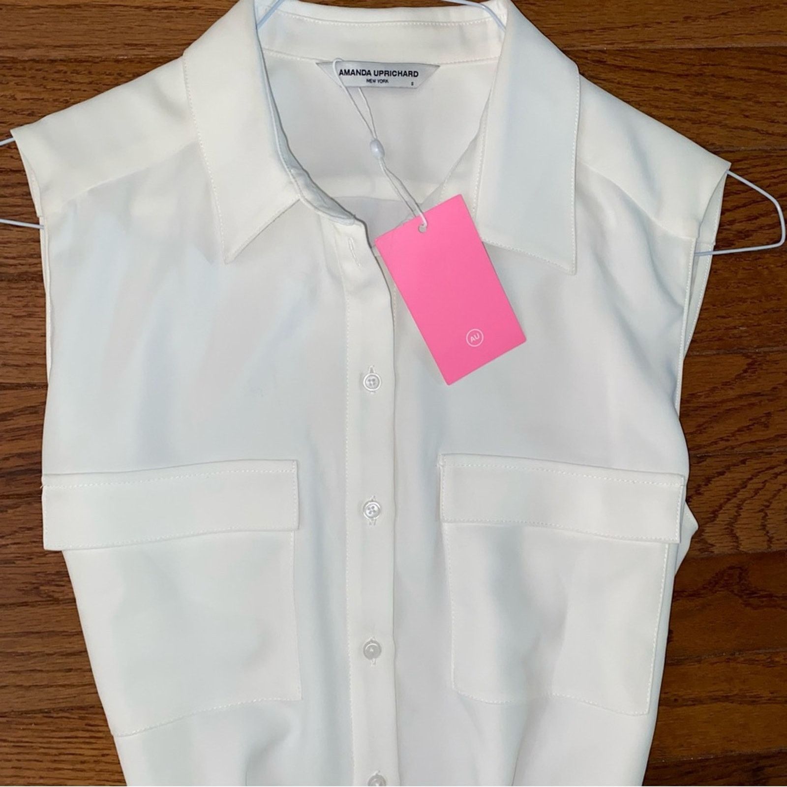 Amanda Uprichard New! $216 Amanda Uprichard White Sleeveless Shirt Dress S Size S / US 4 / IT 40 - 8 Thumbnail