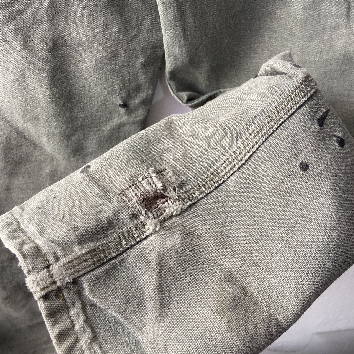 Carhartt × Vintage Distressed Faded Vintage Carhartt Double Knee Moss Green Size US 30 / EU 46 - 7 Thumbnail