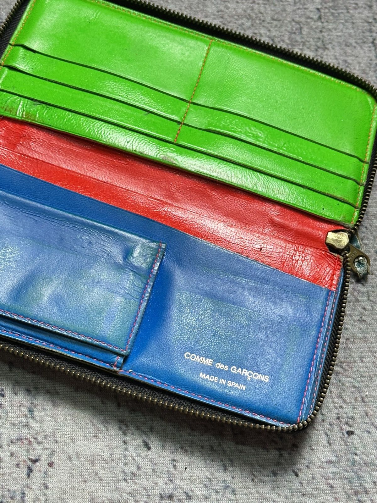 Comme des Garcons Comme Des Garcons Super Fluo Zip Around Wallet Size ONE SIZE - 3 Thumbnail