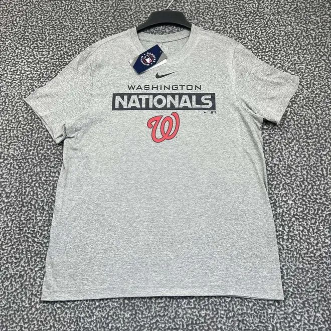 Nike Nike Shirt Men Gray Washington Nationals Crew Neck New L Size US L / EU 52-54 / 3 - 1 Thumbnail