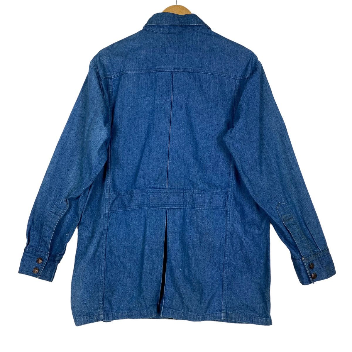 Edwin Vintage 80s Edwin I Am Rich Man Denim Chore Jacket Size US M / EU 48-50 / 2 - 10 Thumbnail