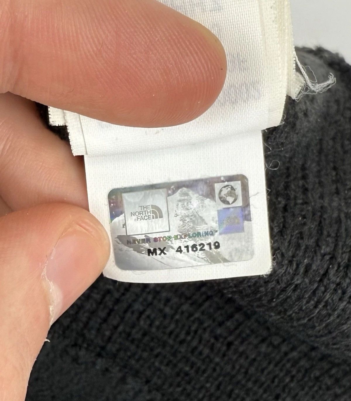 The North Face The North Face Black Knit Beanie Hat Logo One Size Fleece Size ONE SIZE - 10 Thumbnail