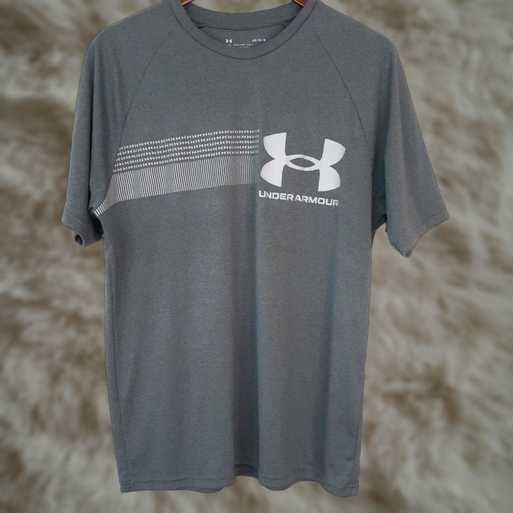 Under Armour Under Armour HeatGear Shirt Mens Large Short Sleeve Activewear T-Shirt Gray Regular Size US L / EU 52-54 / 3 - 1 Thumbnail