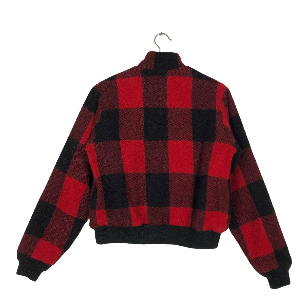 Vintage 🔥80’s VINTAGE CROPPED TARTAN DESIGN WOOL JACKET MINK FUR Size M / US 6-8 / IT 42-44 - 8 Thumbnail