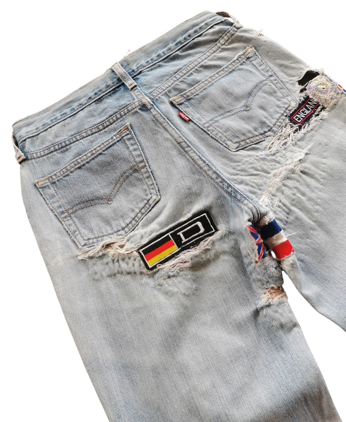 Levi's Streetwear Custom Reworked Vintage Levi's Patchwork Denim 27 Size US 27 - 6 Thumbnail