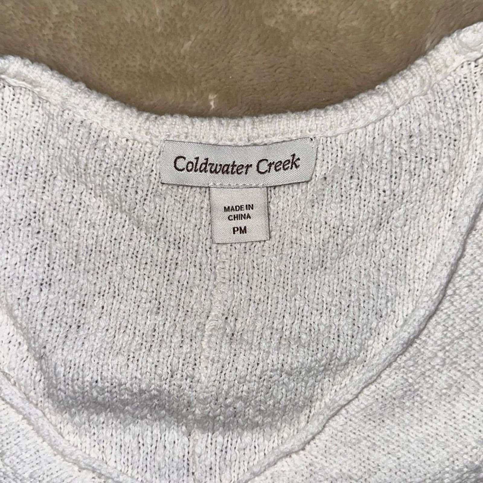 Coldwater Creek Coldwater Creek Cream Short Sleeve Sweater | Sz PM Size M / US 6-8 / IT 42-44 - 3 Thumbnail