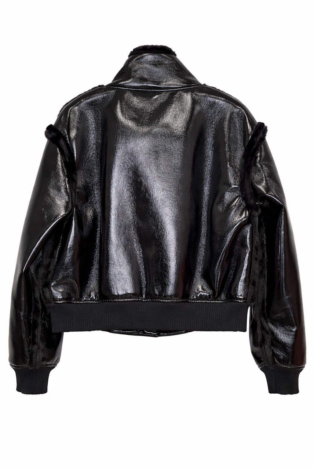 Other Jijil Faux Leather Bomber Jacket in Black Size M / US 6-8 / IT 42-44 - 2 Thumbnail