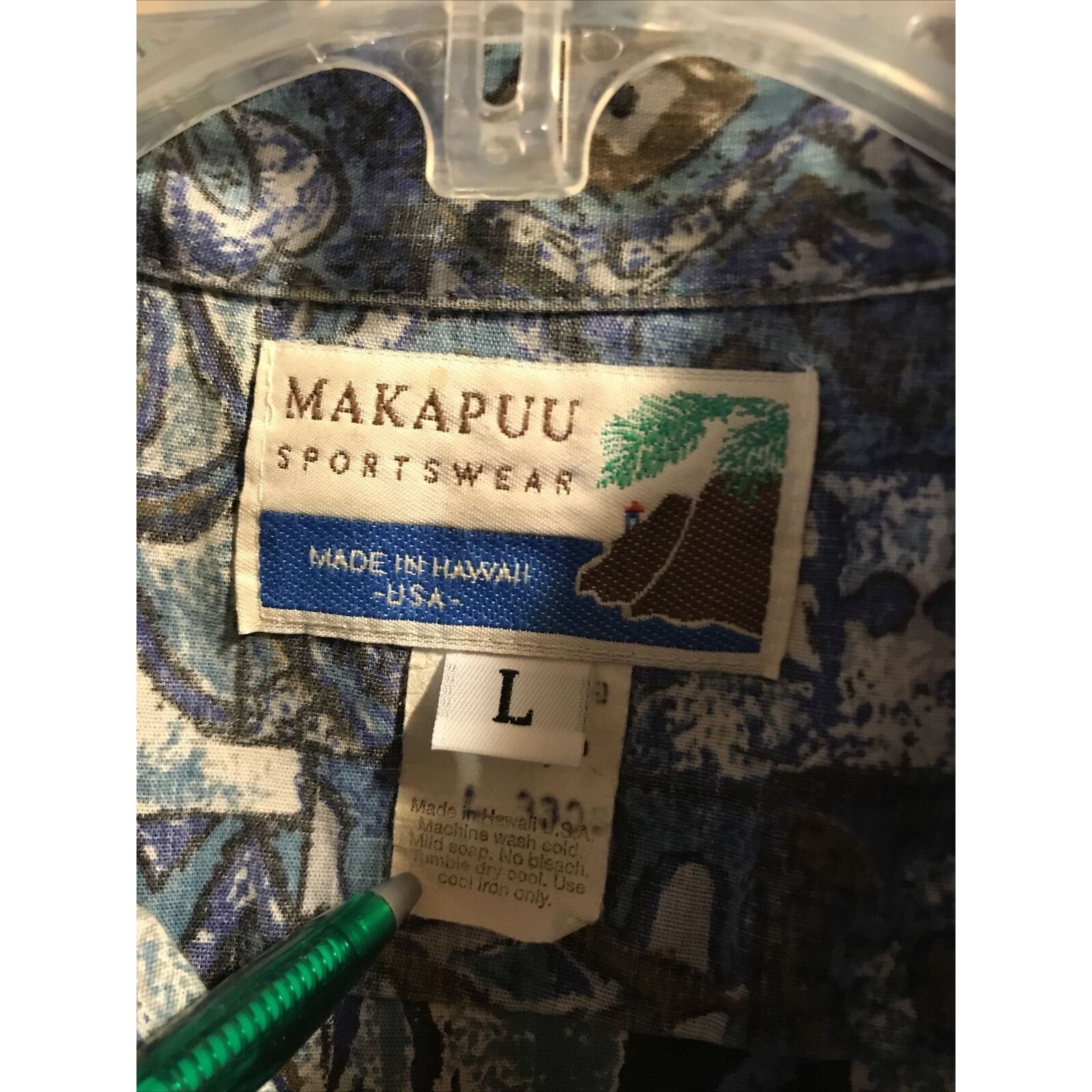 Other Makapuu Sportswear Men’s L Blue Cotton Blend Hawaiian Shirt Size US L / EU 52-54 / 3 - 3 Thumbnail
