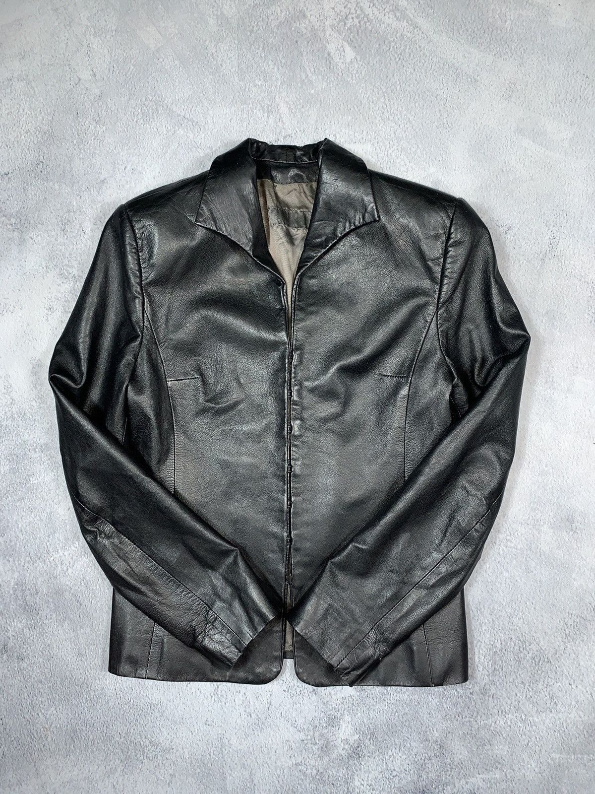 Vintage Vintage 90s Japan leather blazer jacket AvantGarde bondage Size S / US 4 / IT 40 - 8 Thumbnail