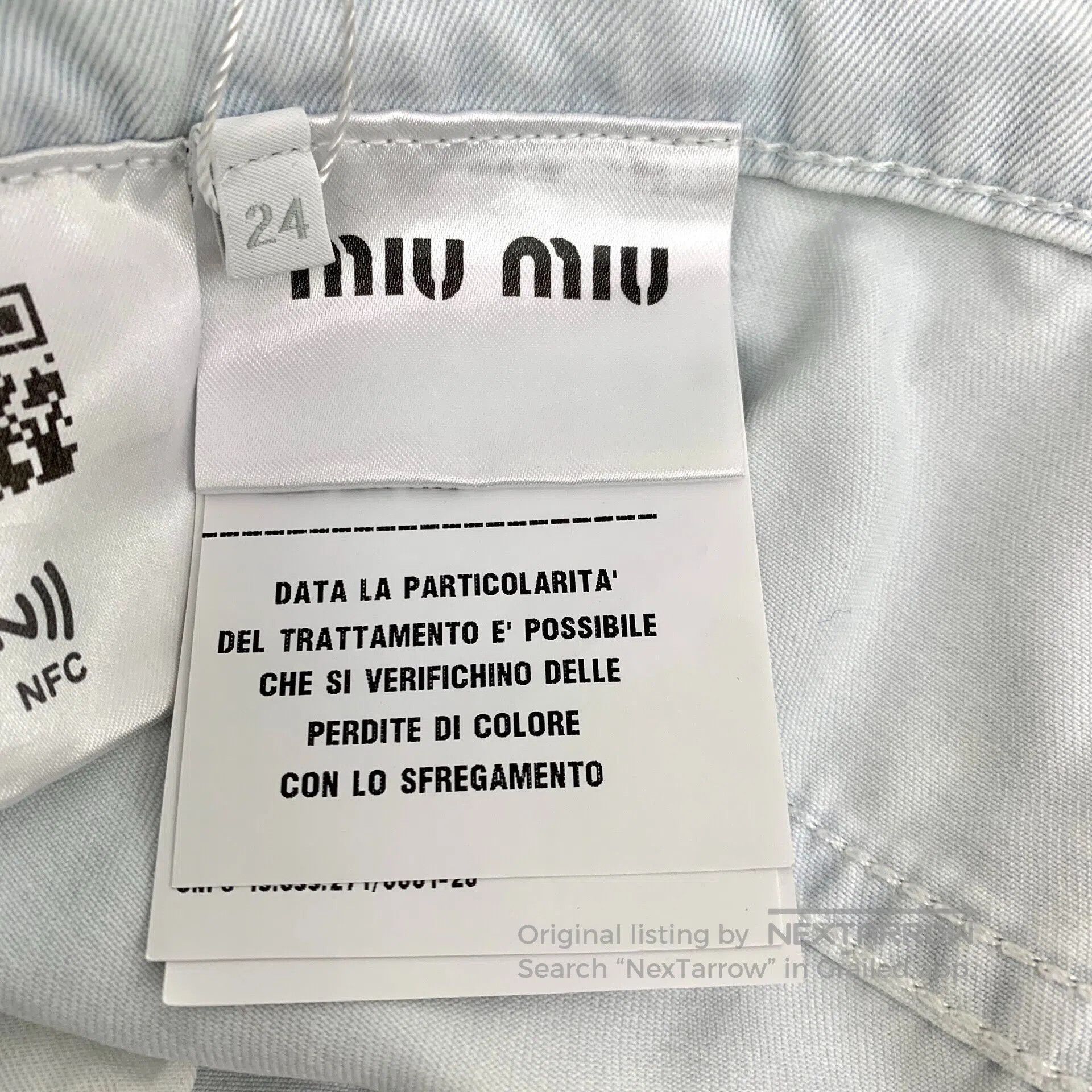 Miu Miu Miu Miu Light blue cotton casual straight-leg denim long p Size 24" / US 00 / IT 34 - 7 Thumbnail