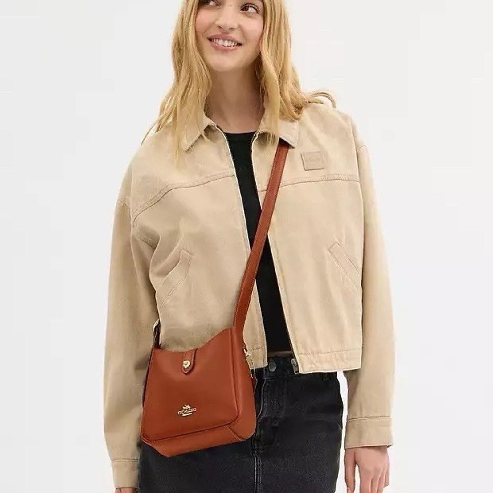 Coach NWT Coach Hadley Mini Crossbody Bag CBM63 Gold/Tan Size ONE SIZE - 7 Thumbnail