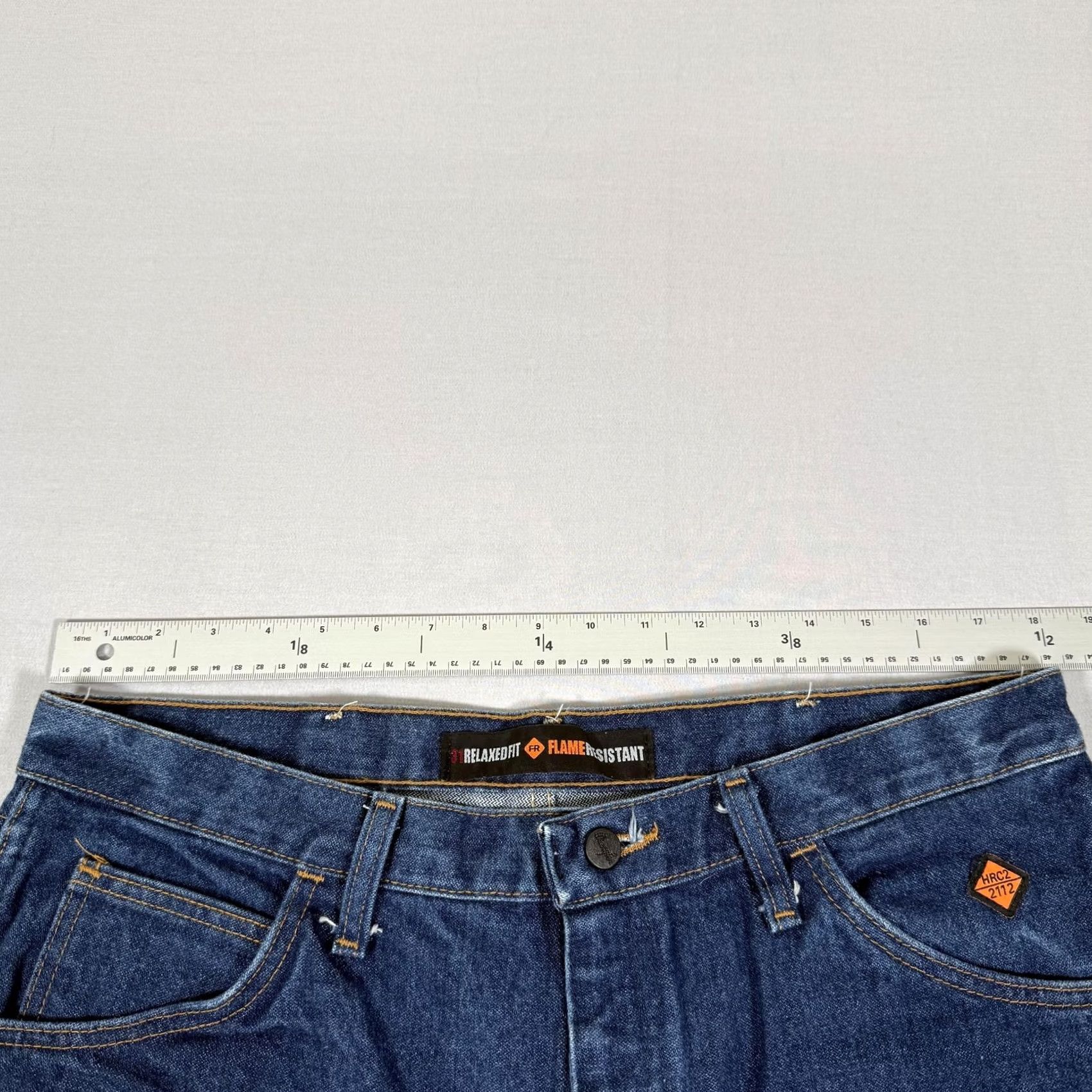 Wrangler WRANGLER Jeans Men 36x36 Blue FR Flame Resistant Relaxed Fit Denim Pants Western Straight Leg Workwear Size US 36 / EU 52 - 7 Thumbnail