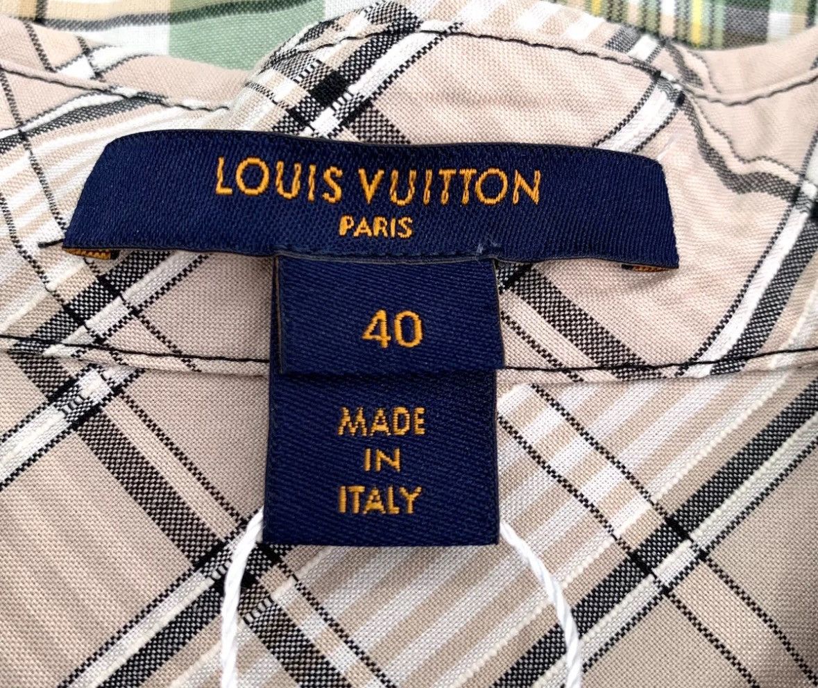 Louis Vuitton Louis Vuitton LV green checkered cotton long sleeved shirt Size US M / EU 48-50 / 2 - 8 Thumbnail
