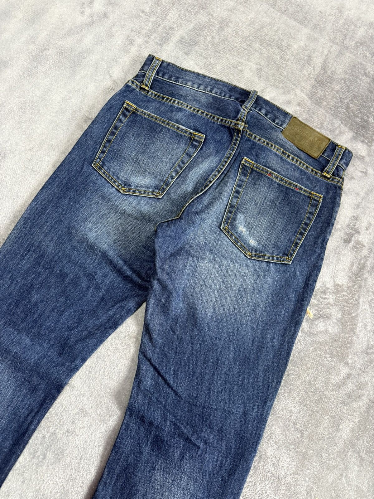 Fad Three × Japanese Brand The Stooge & Co Distressed Repaired Heavy Stitched Jeans Size US 30 / EU 46 - 12 Thumbnail