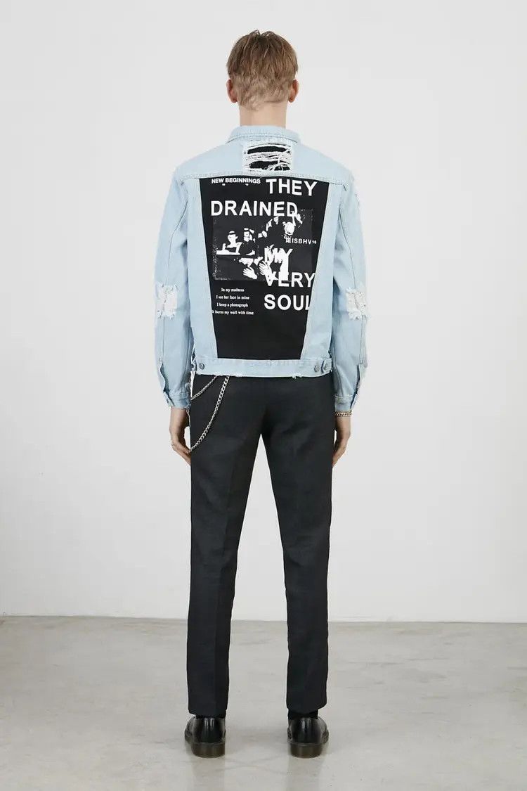 Misbhv SS16 ripped DRAINED washed blue denim jacket Size US M / EU 48-50 / 2 - 1 Thumbnail