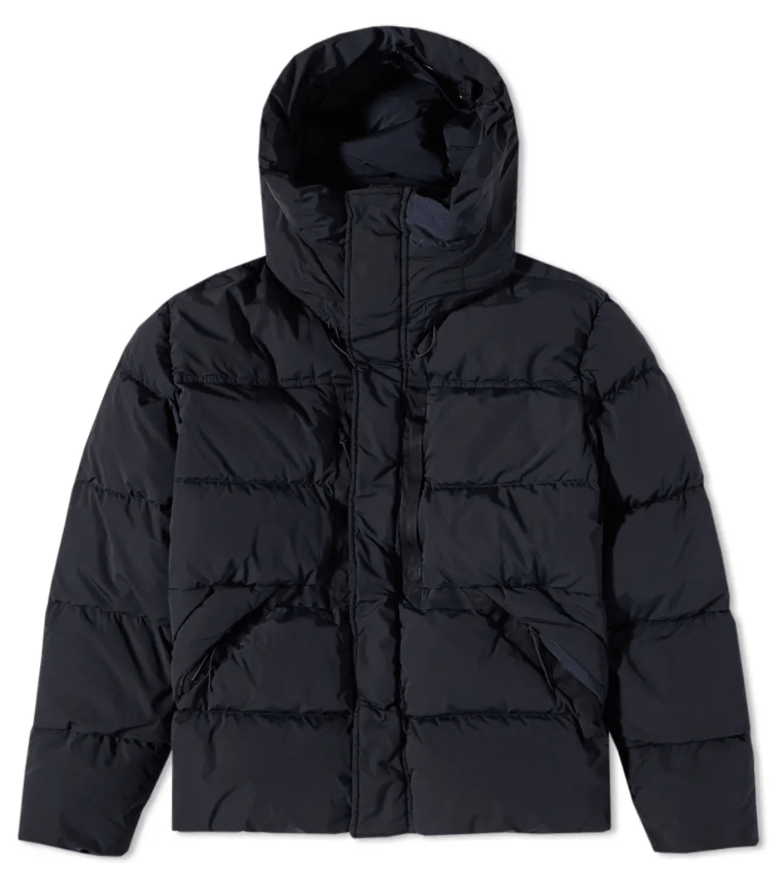 image of C P Company $1085 C.p. Company Nycra-R Hooded Down Goggle Jacket New in Black, Men's (Size Medium)