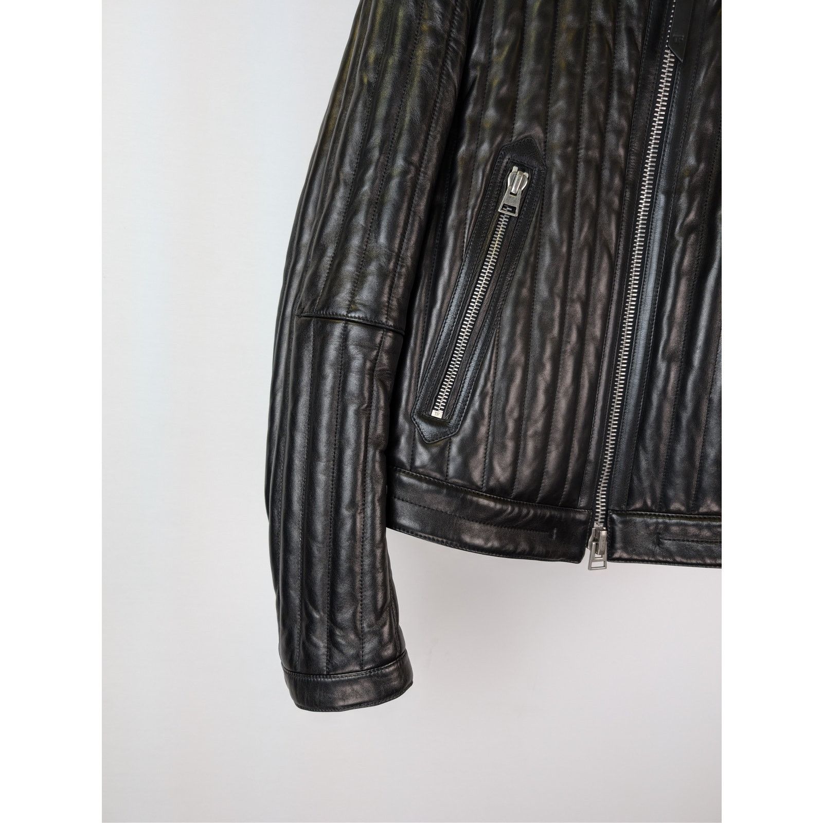 Tom Ford o1rshd1 Leather Wear Biker Jacket in Black Size US M / EU 48-50 / 2 - 5 Thumbnail