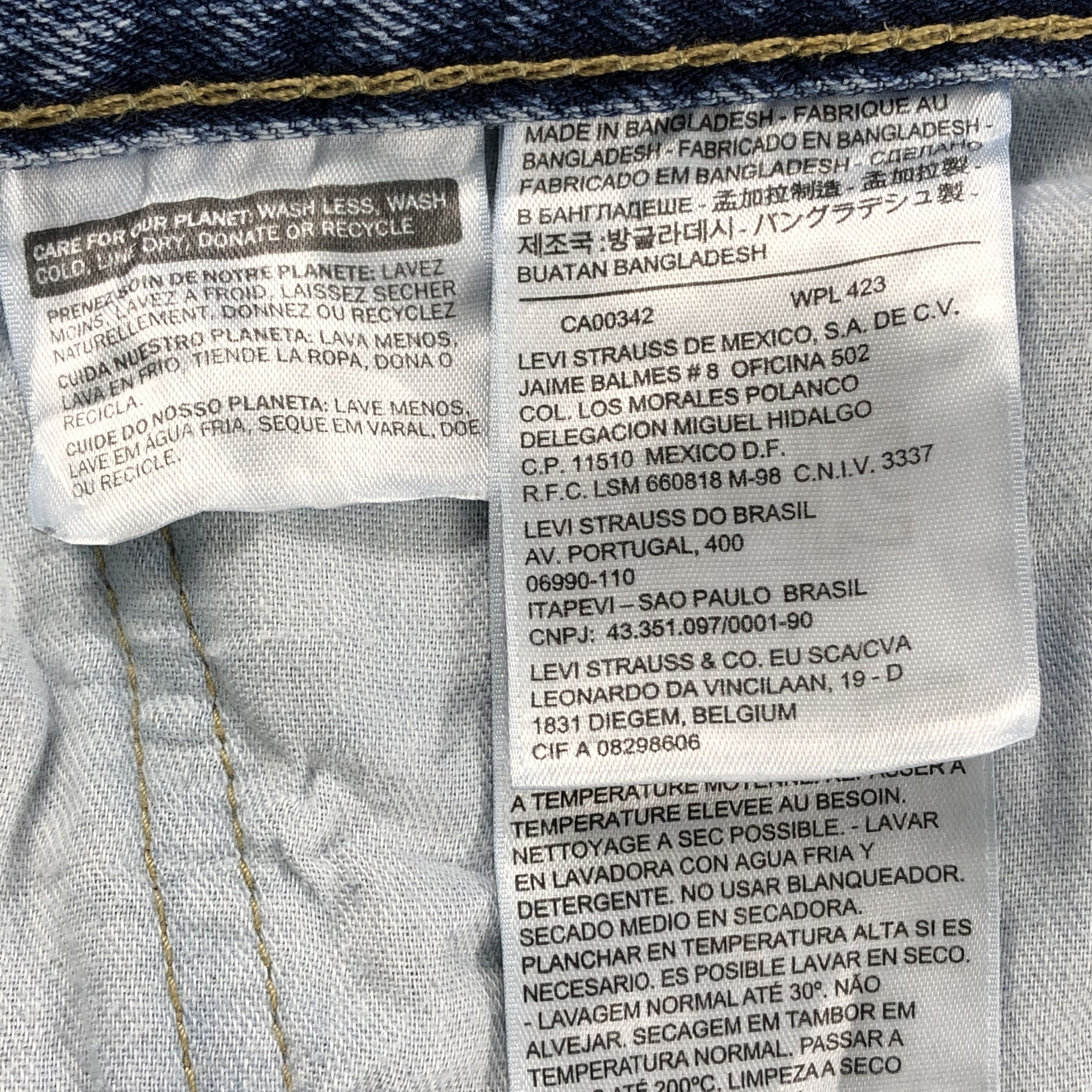 Levi's Vintage Blue Wash Levis 514 Jeans-J1461 Size US 38 / EU 54 - 13 Thumbnail