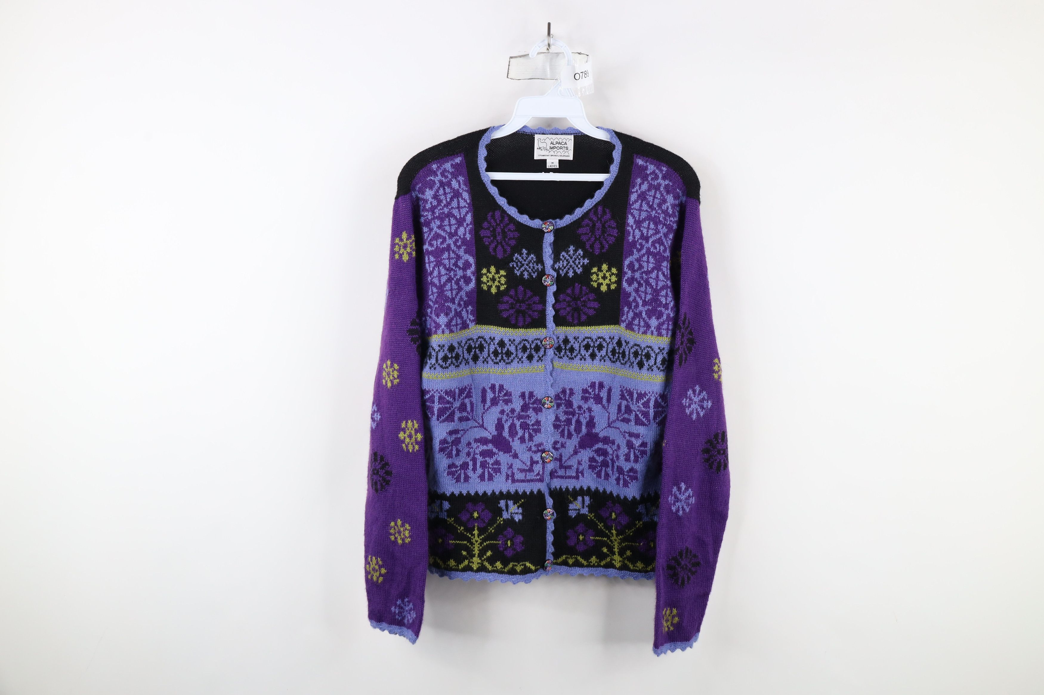 Vintage Vintage 90s Streetwear Alpaca Wool Blend Cardigan Sweater Size M / US 6-8 / IT 42-44 - 1 Thumbnail