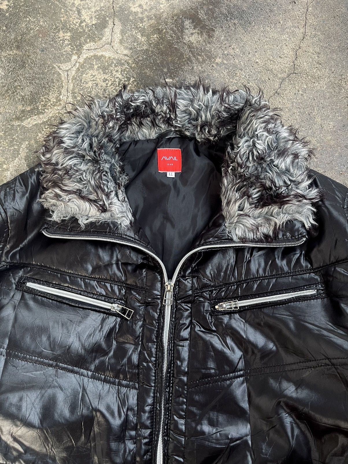 KMRii 2000s JAPANESE AVAIL FUR PUFFER JACKET GOTHIC PUNK STYLE Size US L / EU 52-54 / 3 - 6 Thumbnail