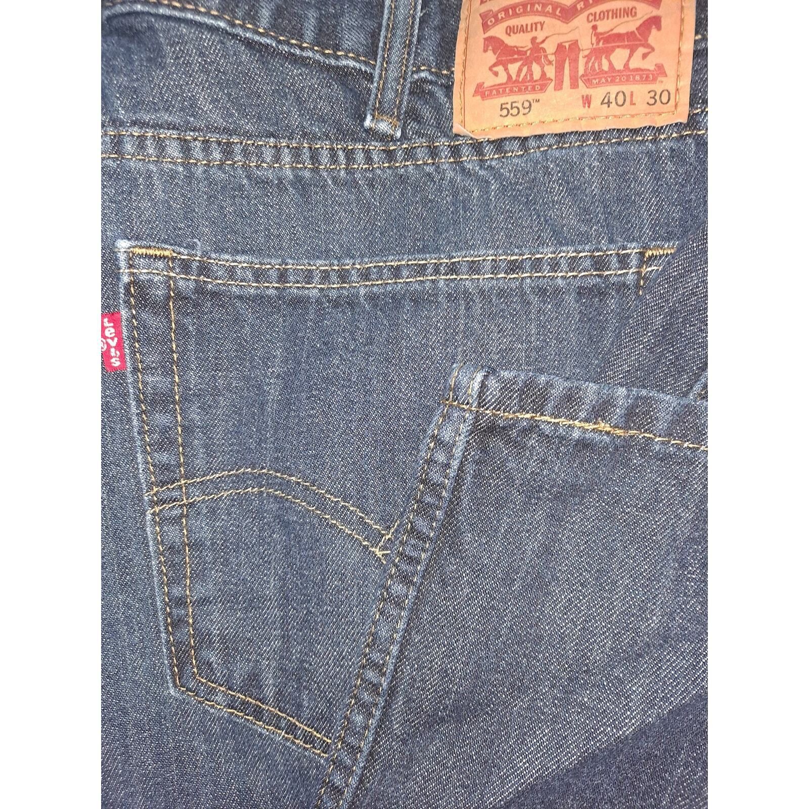 Levi's Levi's Relaxed Straight 559 Blue Jeans Size 40x30 Size US 40 / EU 56 - 2 Thumbnail