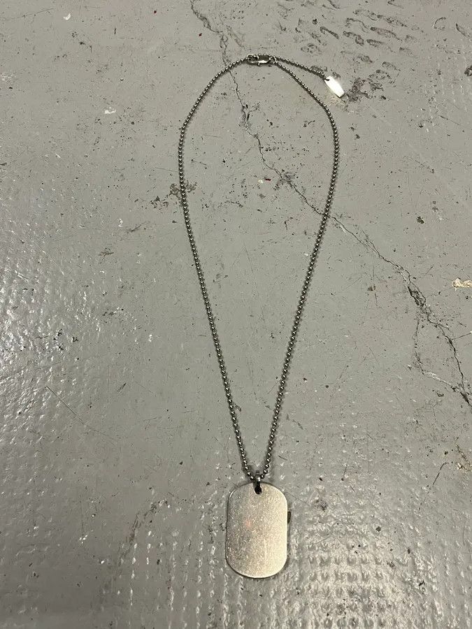 Dolce & Gabbana 2000s Dolce & Gabbana Military Dog Tag Steel Necklace Size ONE SIZE - 5 Thumbnail