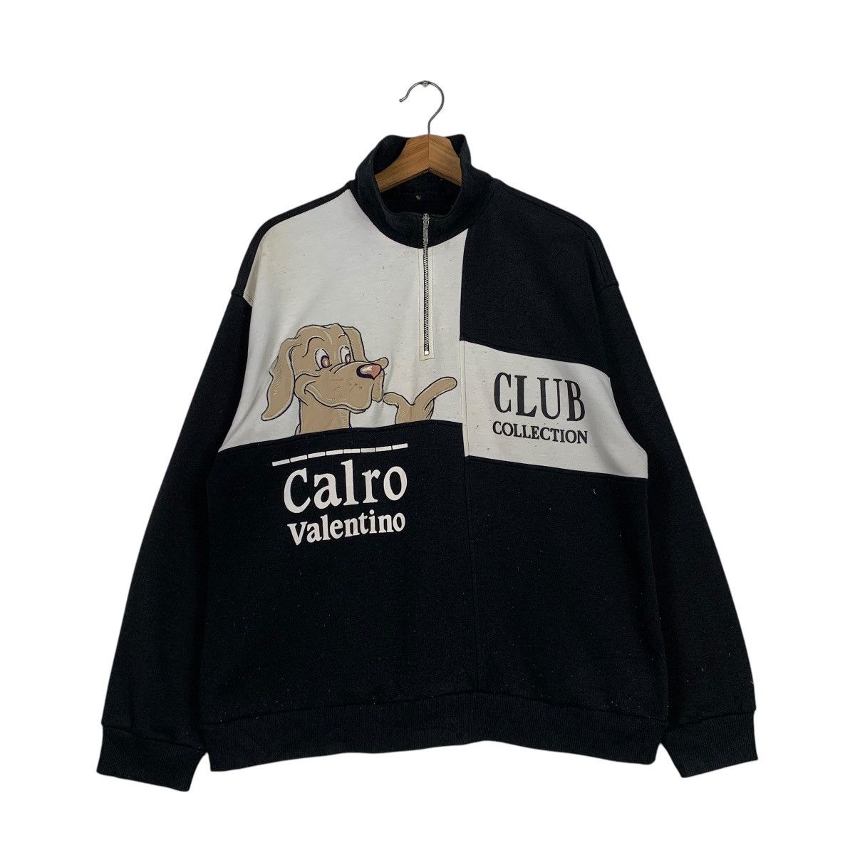 Japanese Brand Carlo Valentino Quarter Zipper Sweater Size US M / EU 48-50 / 2 - 1 Thumbnail