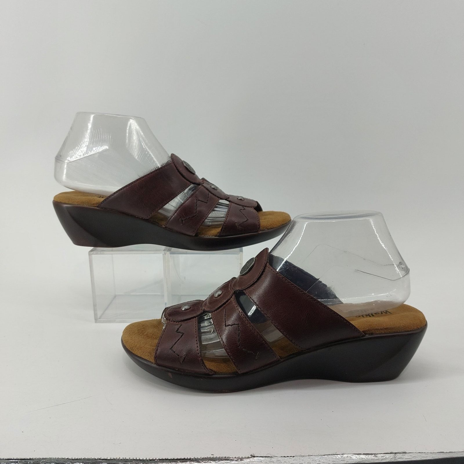 Other Walking Cradles Brown Leather Sandals Slides 9.5 Size US 9.5 / IT 39.5 - 6 Thumbnail