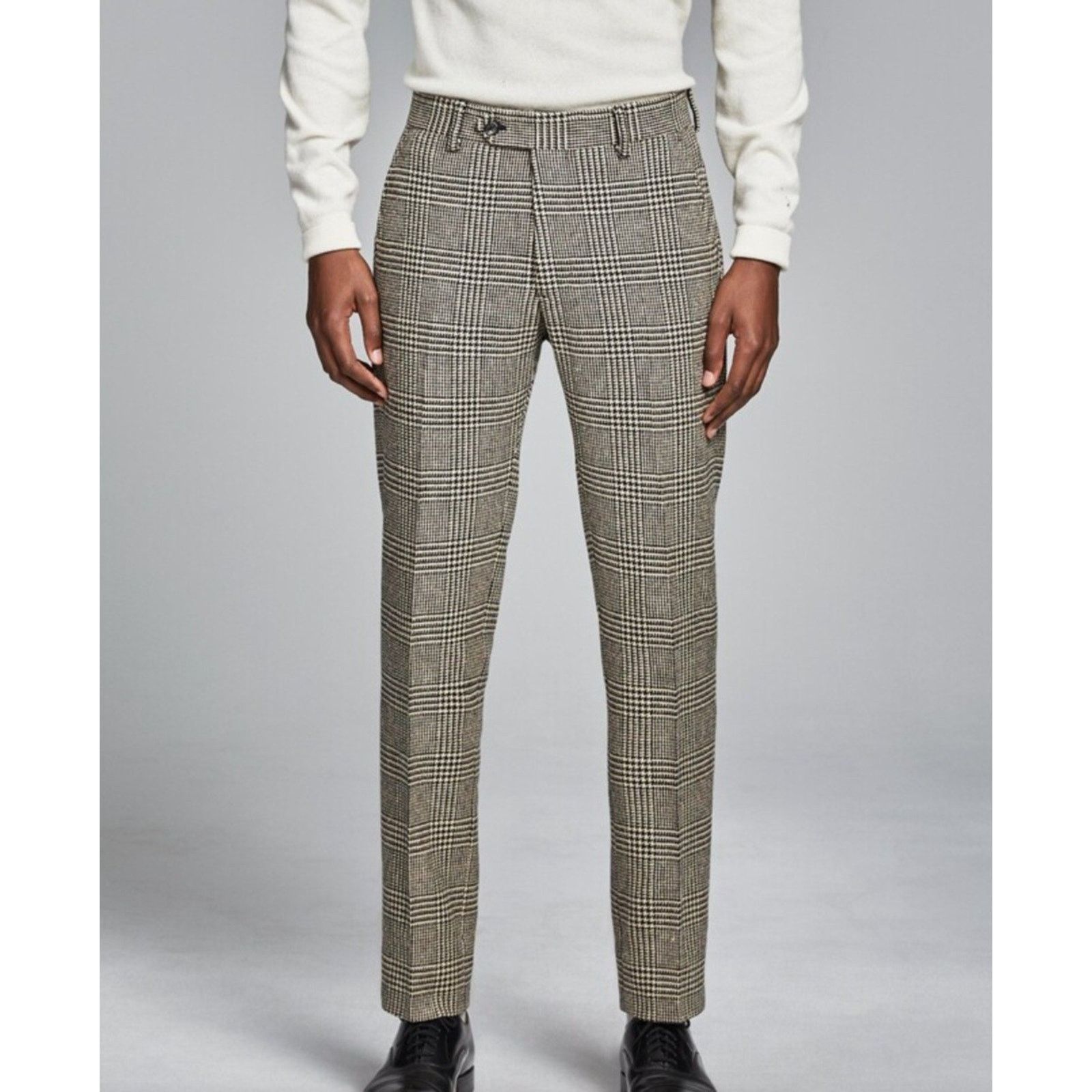 Todd Snyder Todd Snyder Plaid Wool Trouser Multi Cream Black *Read* Size US 31 - 14 Thumbnail
