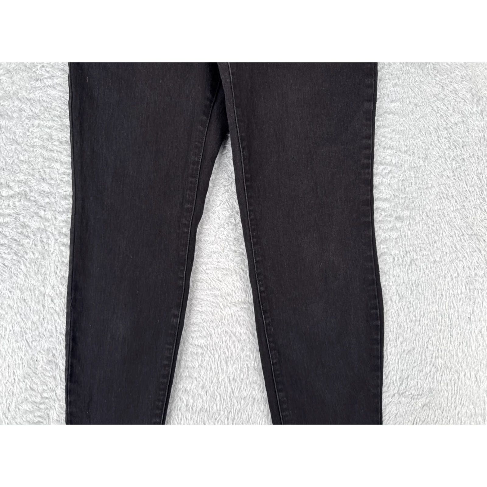 Vintage No Boundaries Jeans Juniors 3 Black Denim Skinny Mid Rise Cotton Blend 24x27 Size 26" / US 2 / IT 38 - 3 Thumbnail