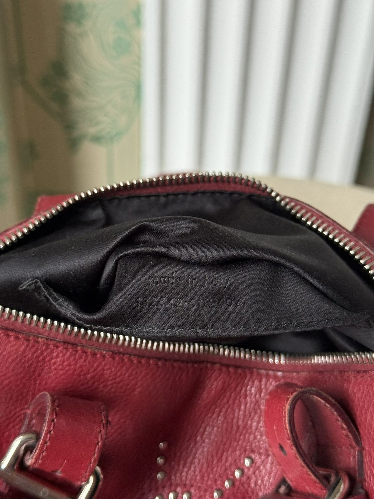 Yves Saint Laurent Yves Saint Laurent Small Studded Boston Red Shoulder Bag Size ONE SIZE - 10 Thumbnail